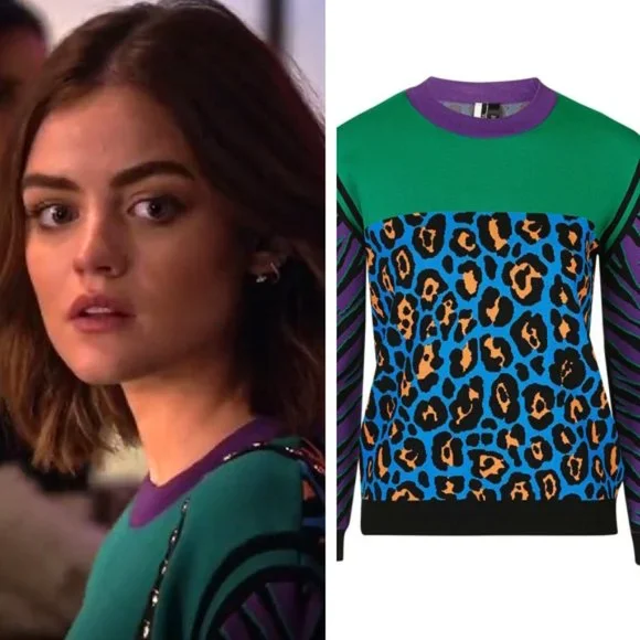 Topshop Sweaters Topshop Animal Print Color Block Jumper Sweater Aso Aria Montgomery Poshmark